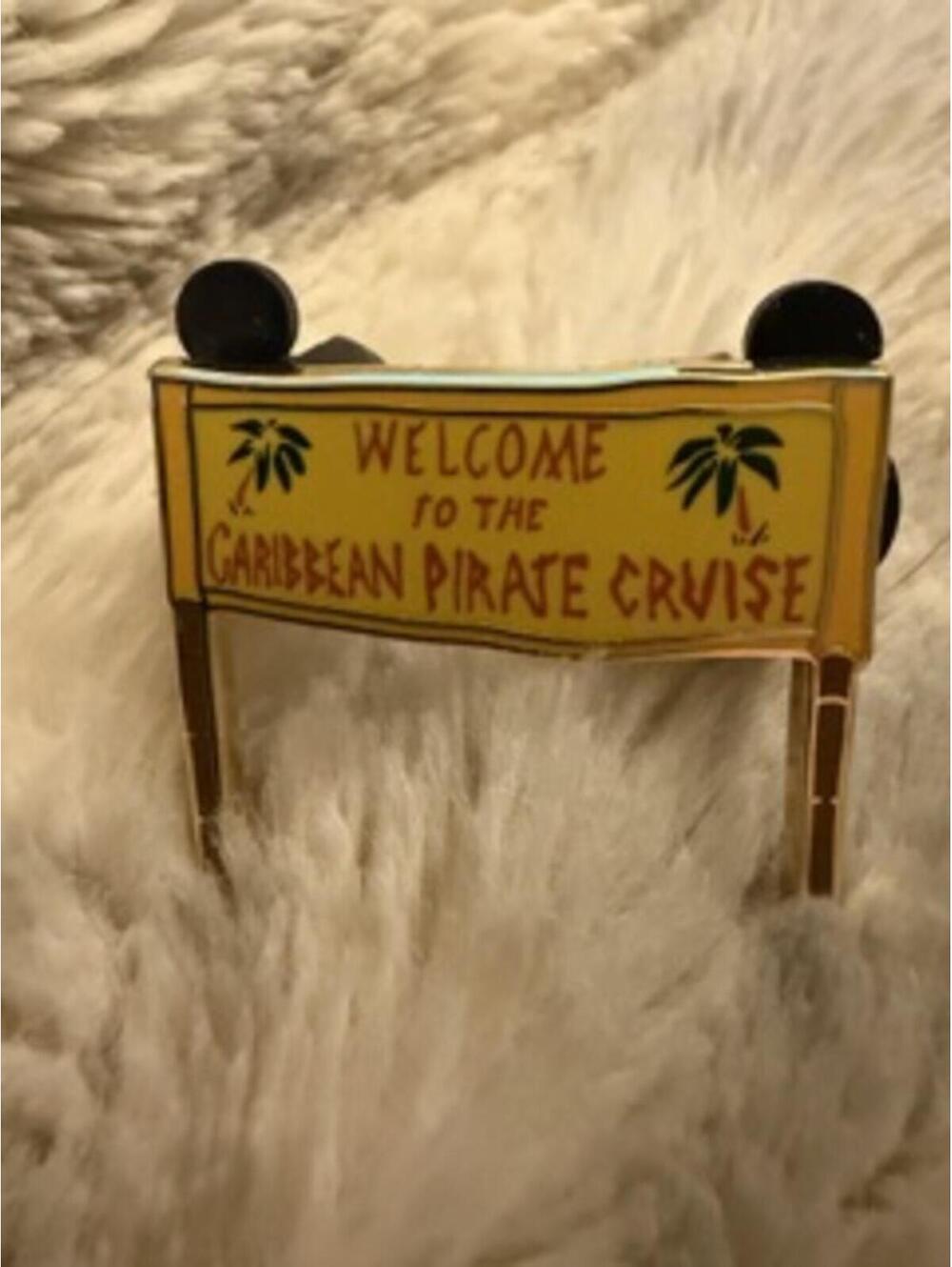 Disney Pin Welcome to the Caribbean Pirate Cruise